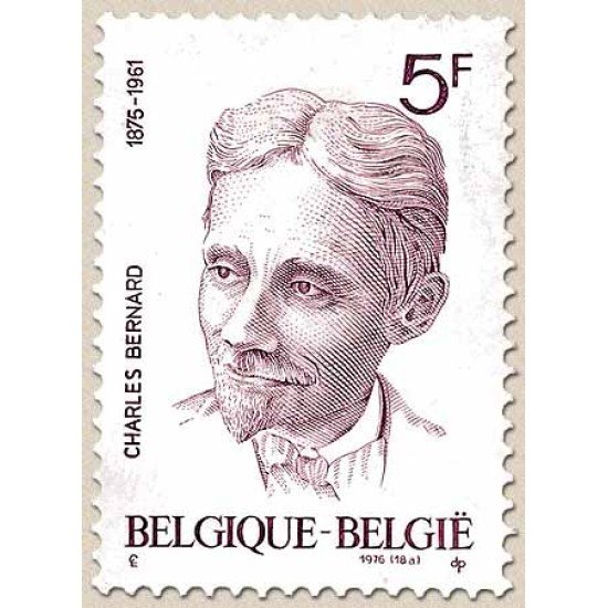 Bélgica - 1823 - 1976 100º Aniv. de Charles Bernard Retrato Lujo Bélgica - 1823 - 1976 100º Aniv. de Charles Bernard Retrato Lujo