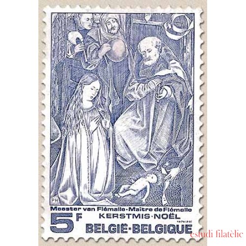 Bélgica - 1832 - 1976 Navidad Fragmento del cuadro La Natividad Lujo