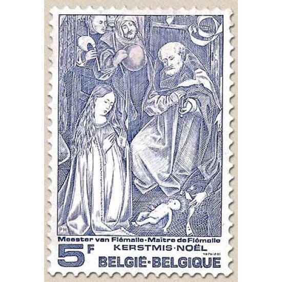 Bélgica - 1832 - 1976 Navidad Fragmento del cuadro La Natividad Lujo Bélgica - 1832 - 1976 Navidad Fragmento del cuadro La Natividad Lujo