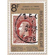 Bélgica - 1885 - 1978 Día del sello Sello de1878 Leopoldo II Lujo