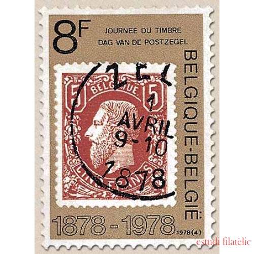 Bélgica - 1885 - 1978 Día del sello Sello de1878 Leopoldo II Lujo