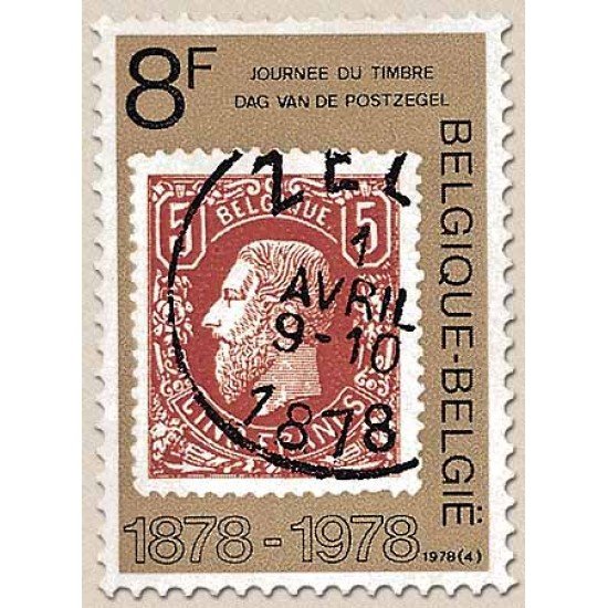 Bélgica - 1885 - 1978 Día del sello Sello de1878 Leopoldo II Lujo Bélgica - 1885 - 1978 Día del sello Sello de1878 Leopoldo II Lujo