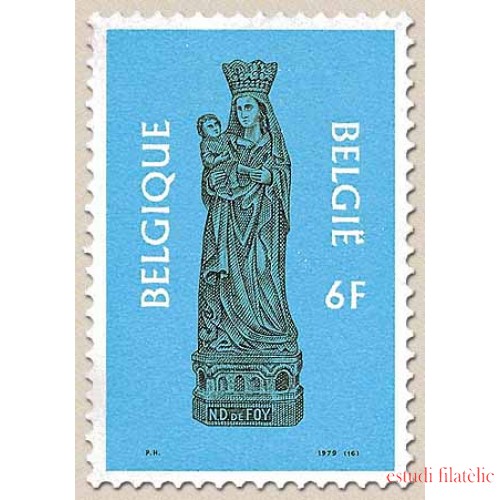 Bélgica - 1959 - 1979 Navidad Estatua de la virgen de Foy-Notre-Dame Lujo