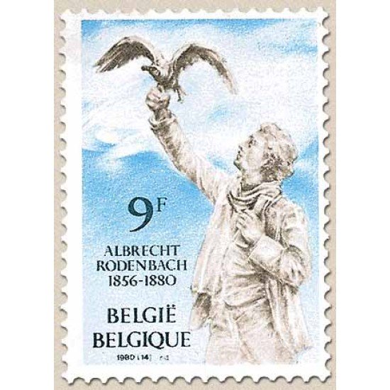 Bélgica - 1993 - 1980 100 Aniv. muerte del poeta A. Rodenbach Lujo Bélgica - 1993 - 1980 100 Aniv. muerte del poeta A. Rodenbach Lujo