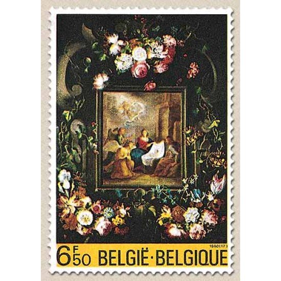 Bélgica - 1996 - 1980 Navidad Cuadro Guirnalda de flores con Nacimiento Lujo Bélgica - 1996 - 1980 Navidad Cuadro Guirnalda de flores con Nacimiento Lujo