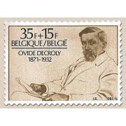 MED/S Bélgica Belgium  Nº 2009   1981 110º Aniv. del pedagogo O. Decroly Retrato Lujo