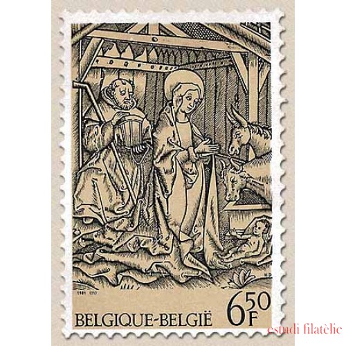 Bélgica - 2029 - 1981 Navidad Miniatrura de un libro del S XVI Nacimiento Lujo