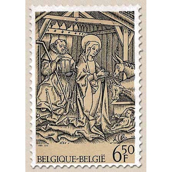 Bélgica - 2029 - 1981 Navidad Miniatrura de un libro del S XVI Nacimiento Lujo Bélgica - 2029 - 1981 Navidad Miniatrura de un libro del S XVI Nacimiento Lujo