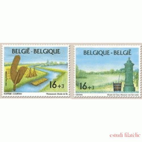Bélgica - 2582/83 - 1995 Promoción de la filatelia Museos de Bélgica Rio, fuente Lujo