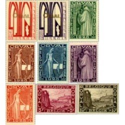 Bélgica - 258/66 - 1928 Serie Fondos para la reconstrucción Abadía de Orval Lujo Bélgica - 258/66 - 1928 Serie Fondos para la reconstrucción Abadía de Orval Lujo
