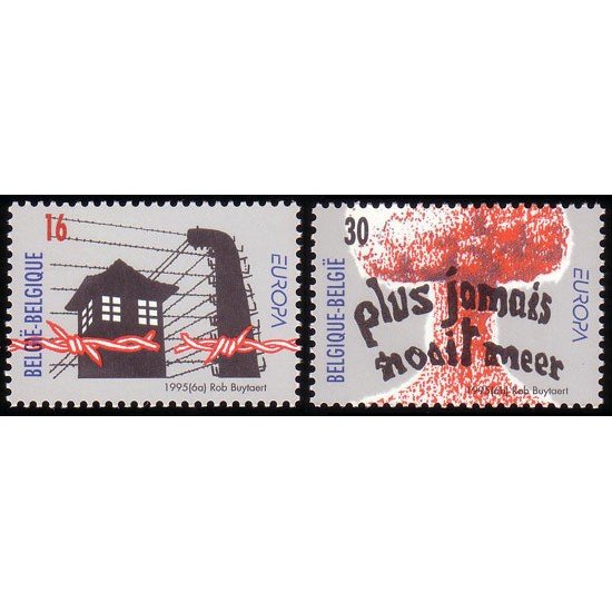 Bélgica - 2597/98 - 1995 Europa Paz y libertad Lujo Bélgica - 2597/98 - 1995 Europa Paz y libertad Lujo