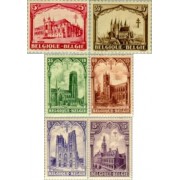 Bélgica - 267/72 - 1928 Por los tuberculosos Monumentos Lujo