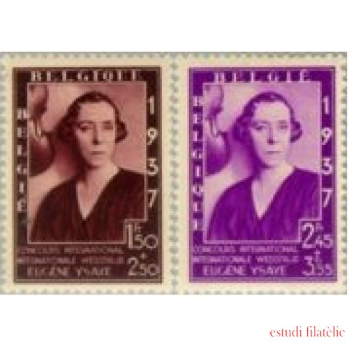 Bélgica - 457A/57B - 1937 Reina Elisabeth Lujo