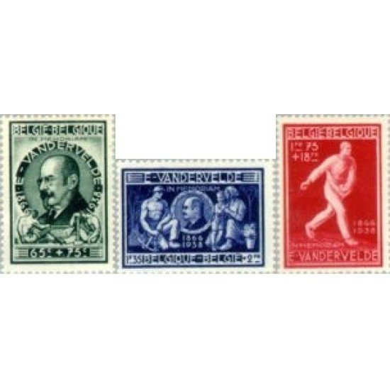 Bélgica - 731/33 - 1946 A la memoria de Emile Vandevelde Lujo