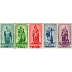 Bélgica - 751/55 - 1947 Por las víctimas de guerra Personajes Fijasellos Bélgica - 751/55 - 1947 Por las víctimas de guerra Personajes Fijasellos
