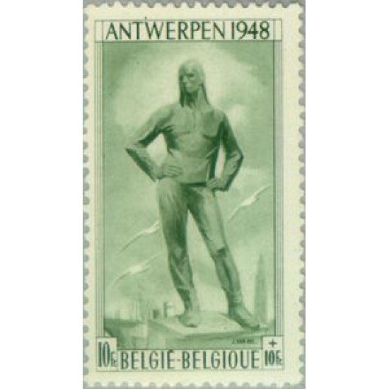 Bélgica - 785-F - 1948 Por el monumento a la liberación Amberes Fijasellos