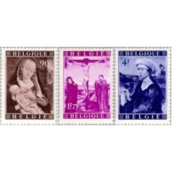 Bélgica - 795/97 - 1949 Obras culturales Cuadros de Rogier de la Pasture Fijasellos