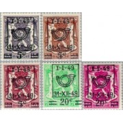 Bélgica - 798/02 - 1949 Sellos de 1936-45 Escudos Lujo