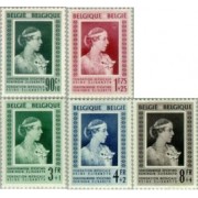 Bélgica - 863/67 - 1951 Por la fundación médica Reina Elisabeth Fijasellos