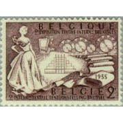 Bélgica - 968 - 1955 2ª Expo. textil inter. Bruselas Lujo