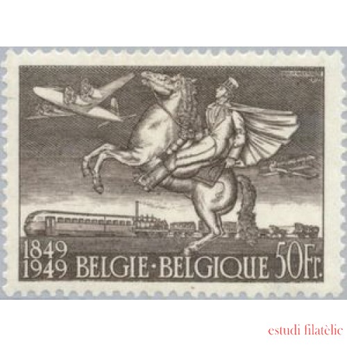Bélgica 24 -A 1949 Centauro del sello Cartero a caballo Avión Lujo