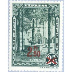 Bélgica - 6-U - 1932 Sello de 1929 Plaza Fijasellos