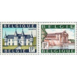 Bélgica - 1423/24 - 1967 Serie turística Edificios Lujo Bélgica - 1423/24 - 1967 Serie turística Edificios Lujo