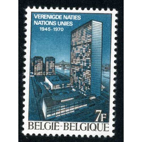 Bélgica - 1549 - 1970 25º Aniv. de la ONU Edificio Lujo Bélgica - 1549 - 1970 25º Aniv. de la ONU Edificio Lujo