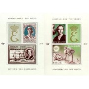 Bélgica HB 40/41 1966 Recuerdo de la reina Elisabeth MH