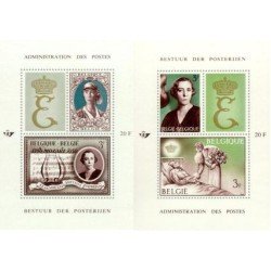 Bélgica HB 40/41 1966 Recuerdo de la reina Elisabeth MH Bélgica HB 40/41 1966 Recuerdo de la reina Elisabeth MH