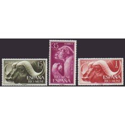 Rio Muni 32/34 1962 Día del Sello Fauna MNH Rio Muni 32/34 1962 Día del Sello Fauna MNH