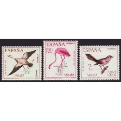 Sahara 262/64 1967 Día del Sello Fauna (aves). Bird MNH Sahara 262/64 1967 Día del Sello Fauna (aves). Bird MNH