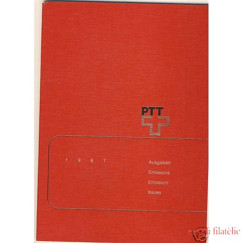 Suiza 1987 año completo en carpeta oficial PTT