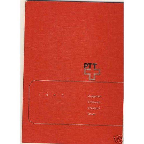 Suiza 1987 año completo en carpeta oficial PTT
