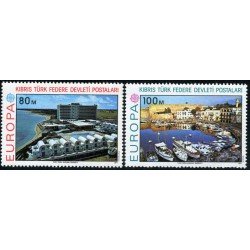 BA1/S Chipre turco Turkish Cyprus Nº 32/33 1977 Europa Paisajes Lujo BA1/S Chipre turco Turkish Cyprus Nº 32/33 1977 Europa Paisajes Lujo