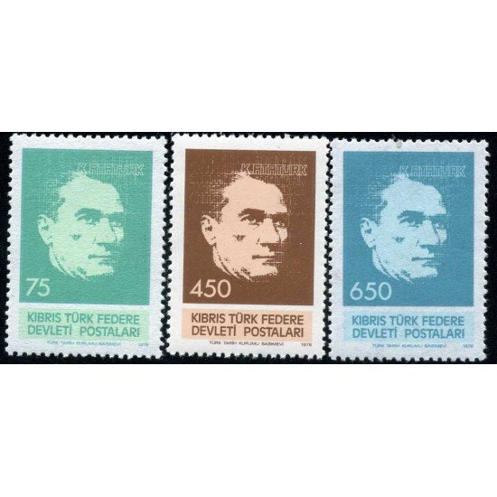 Chipre turco - 54/56 - 1978 40º Aniv. muerte de Atatürk Lujo